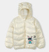 kid's ears hooded padded jacket cartoon Tom print warm Jacket