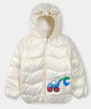 kid's ears hooded padded jacket cartoon printed warm Jacket