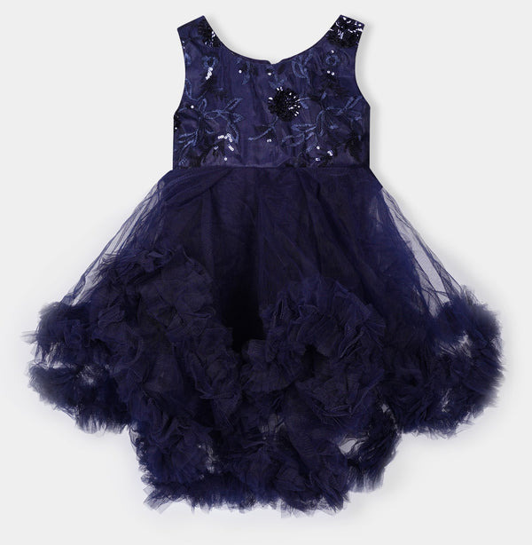 FAIRY FROCK WITH TAIL FOR GIRLS IN NAVY COLOR